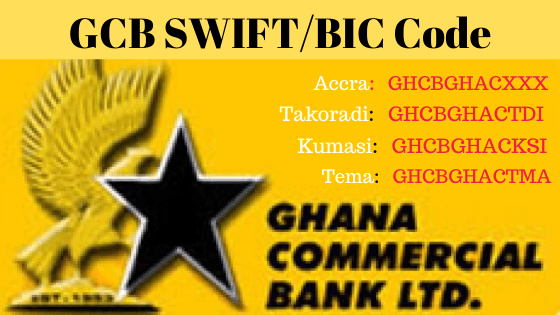 Ghana Commercial Bank SWIFT Code For Transaction, 2023, Official GCB BIC Code