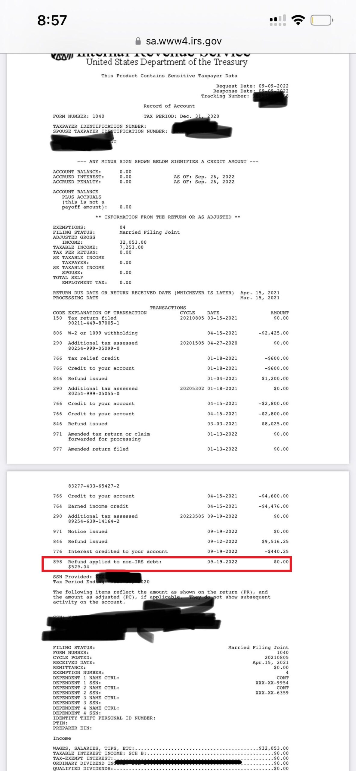 IRS Code 898, What Does 898 Mean On 2023/2024 Tax Transcript