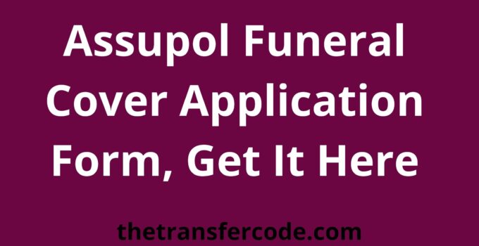 Assupol Funeral Cover Application Form