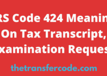 IRS Code 424 Meaning On 2023/2024 Tax Transcript, Examination Request