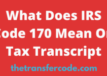 What Does IRS Code 170 Mean On 2023/2024 Tax Transcript