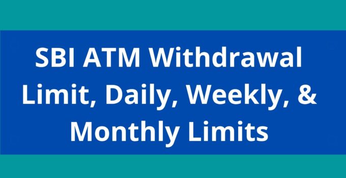SBI ATM Withdrawal Limit