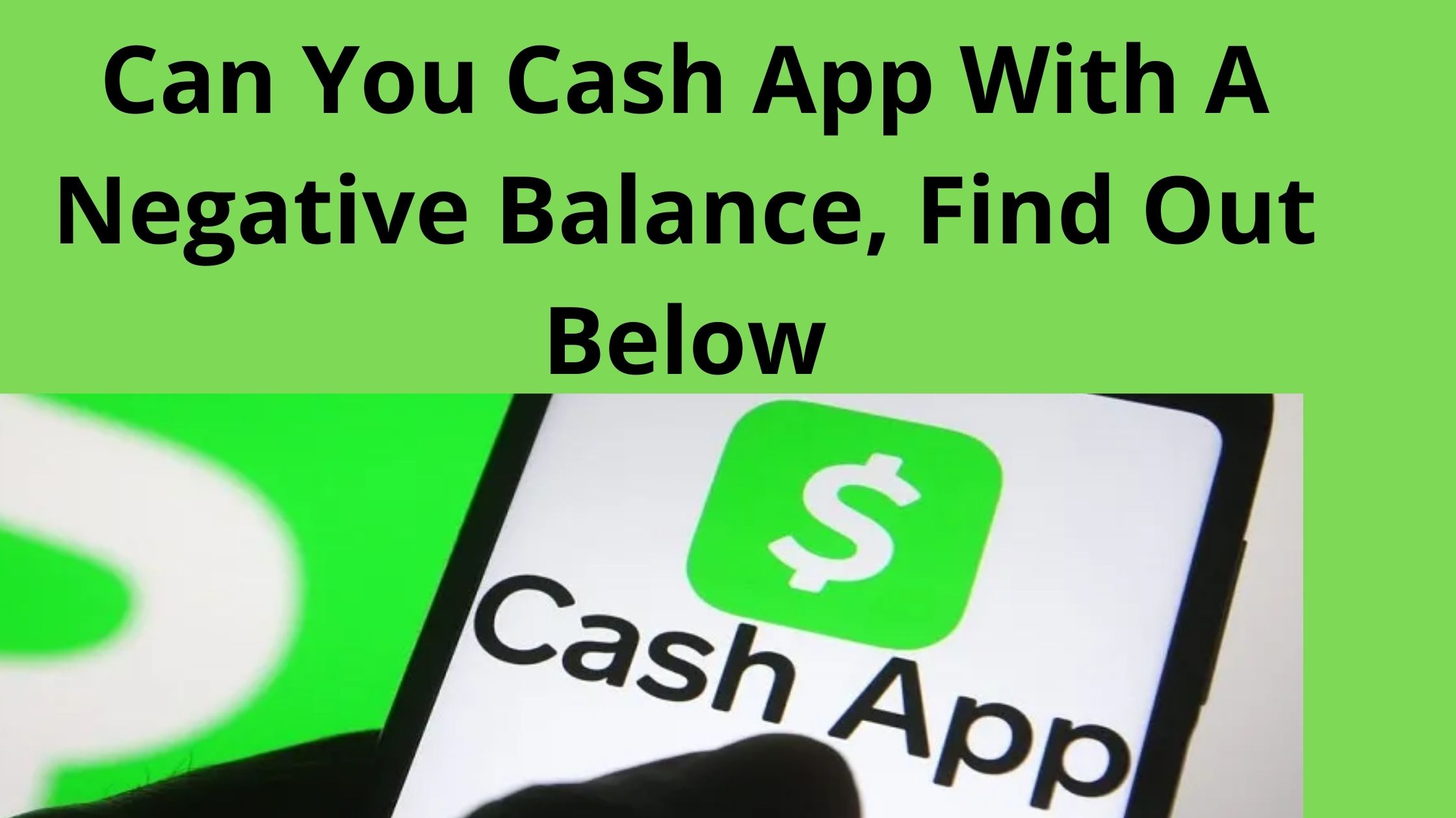 how to get cash app out of negative balance