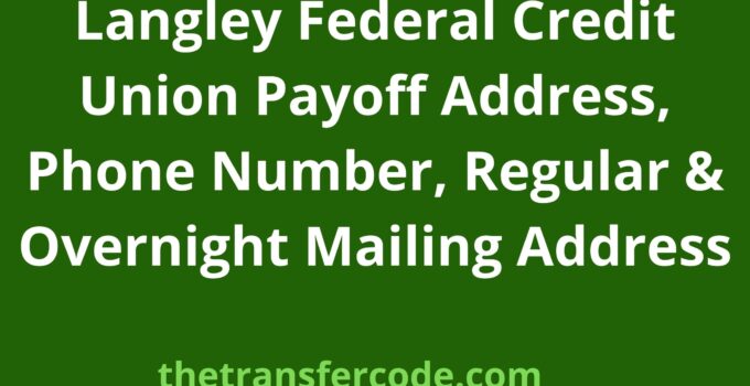 Langley Federal Credit Union Payoff Address