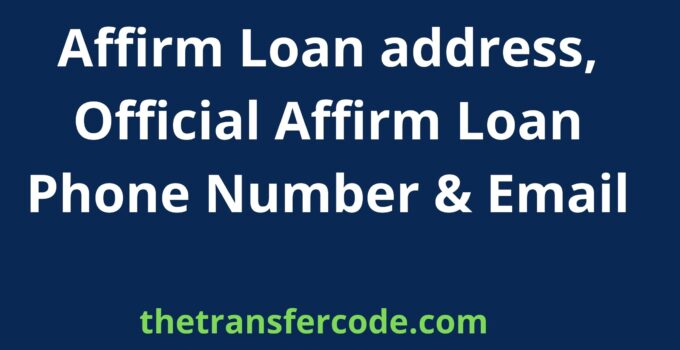 Affirm Loan address