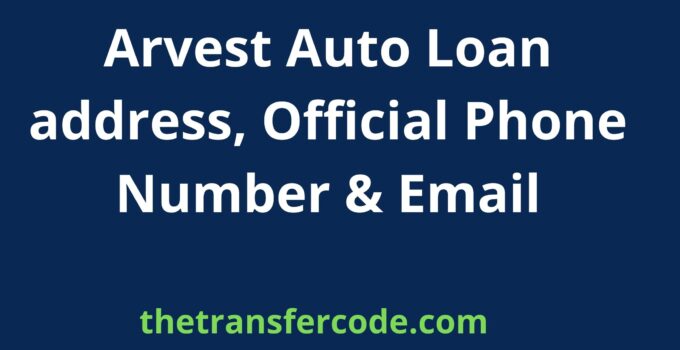 Arvest Auto Loan address